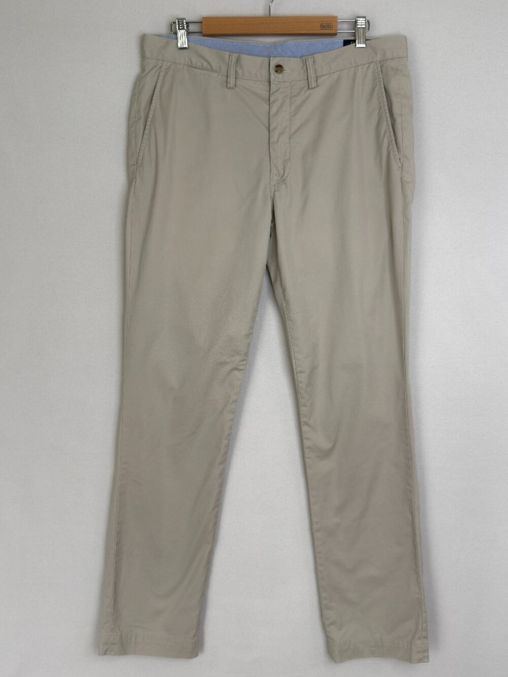 Polo Ralph‎ Lauren Chino Pants Men’s 34x33 Tan Stretch Straight Fit Classic